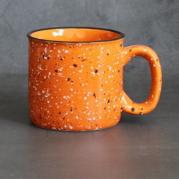 Gave Keramisk Lejrbålskrus, Enkelt 12oz - orange