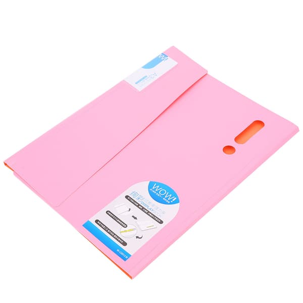 Farget dokumentmappe Sterk kraft Sterk A3/A4 testpapir klips Dokumenter mapper (Rosa)
