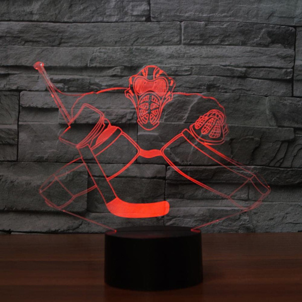 3D Ishockey Nattlampa Lampa Illusion Nattlampa 7 Färg