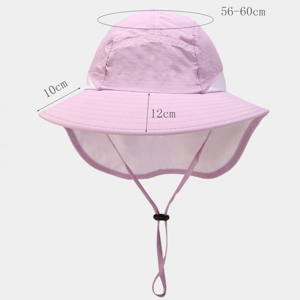 Fiskehat med nakkeklap, solbeskyttende vandrehat til mig Purple