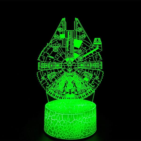 3D Illusion Natlampe LED Skrivebordslampe Touch Kontrol 7 Farver