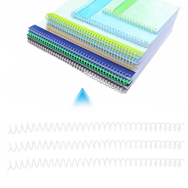 20 stk. 30 hulløs plastspiral til A4-papir 11 mm hvid