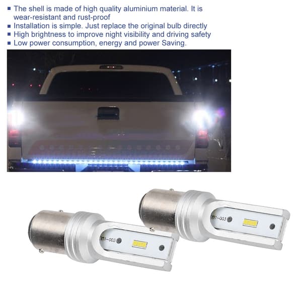 2 st 1157 72W 8000K Stoppbromsljus Vit Ljus med Dekoder 12-24V Universal