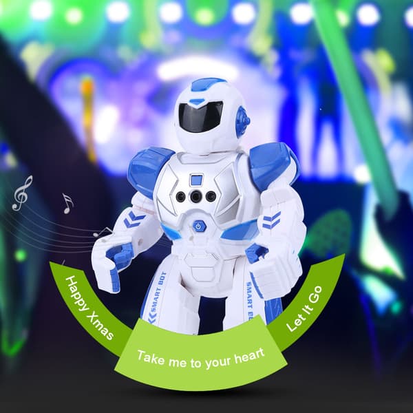 Kid Fjärrkontroll Intelligent Robot Gest Sensor Sång Dansande Pedagogisk Leksak Blue