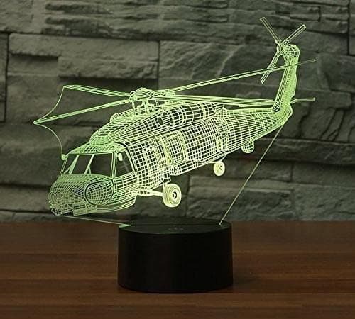 3D Fly Helikopter Natlys Touch Bord Skrivebord Optisk Ill