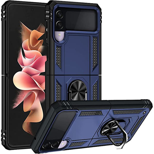 Kompatibel med Samsung Galaxy Z Flip 3 Fodral, [Militär Gra