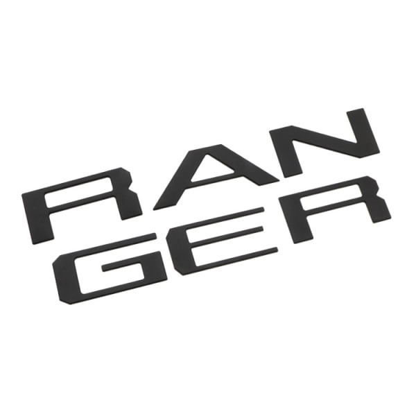 Lämplig för Ford RANGER bil logotyp Ford pickup lastbils baklucka märkning ABS 3D stereo bil logotyp-Svart