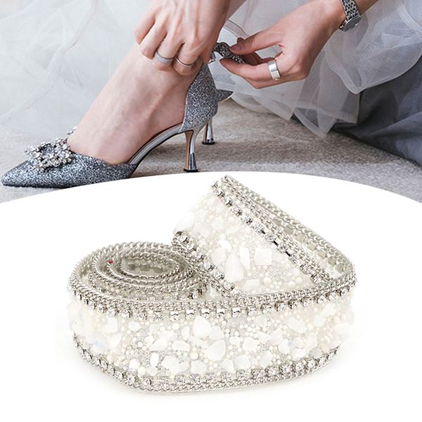 2,5 cm DIY diamantnett wrap rull krystallrhinestone kjede trim bånd dekorasjon (#04)