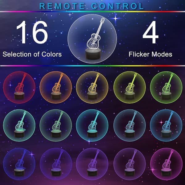 Guitar Gaver til Musikelsker, Ammonite Guitar 3D Illusion La
