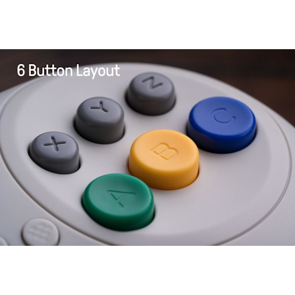 M30 Trådløs Bluetooth-kontroller Retro Gamepad for Switch, PC Windows, MacOS, Android, Raspberry Pi med Sega Genesis & Sega Mega Drive-stil (hvit White