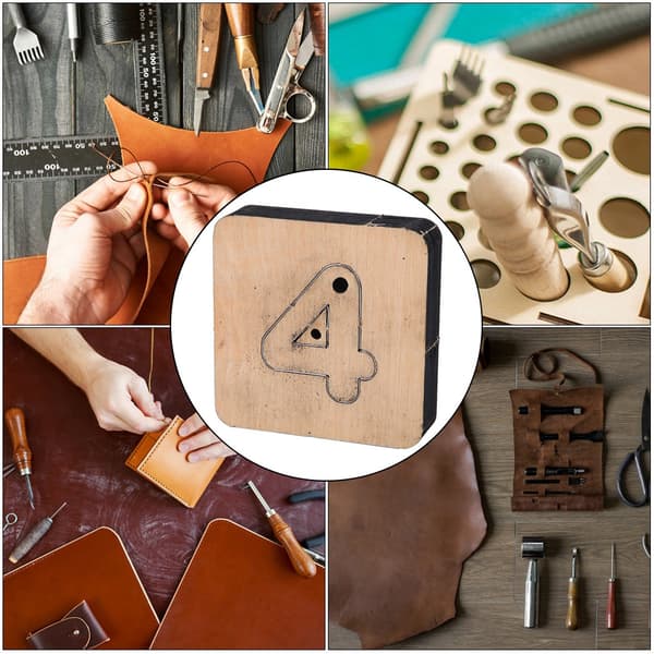 Kutterformer, støpeformer i lær, tilbehør, DIY håndlagde sett med jernblad for håndverkssamling (nummer 4)