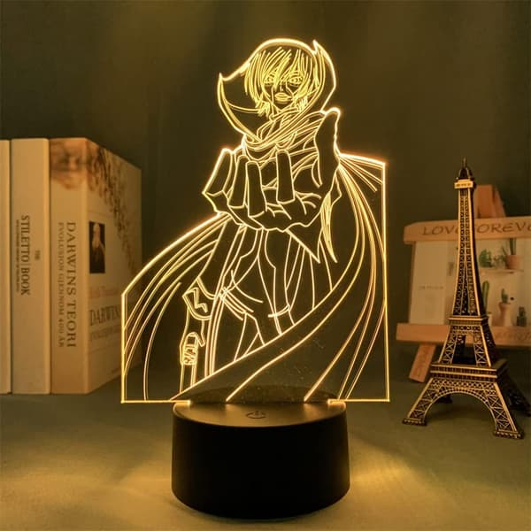 3D-lampa Anime Code Geass Lelouch Lamperouge Akryl Led Ljus