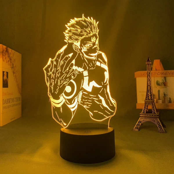 Jujutsu Kaisen Gojo 3D Illusionslampa med Smart Touch, RGB-effekt, USB-driven, Kreativ Japansk Anime 3D-lampa - Perfekt Present