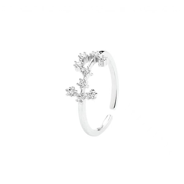 Horoskopring i 925 sterling silver, statement-ring för kvinnor