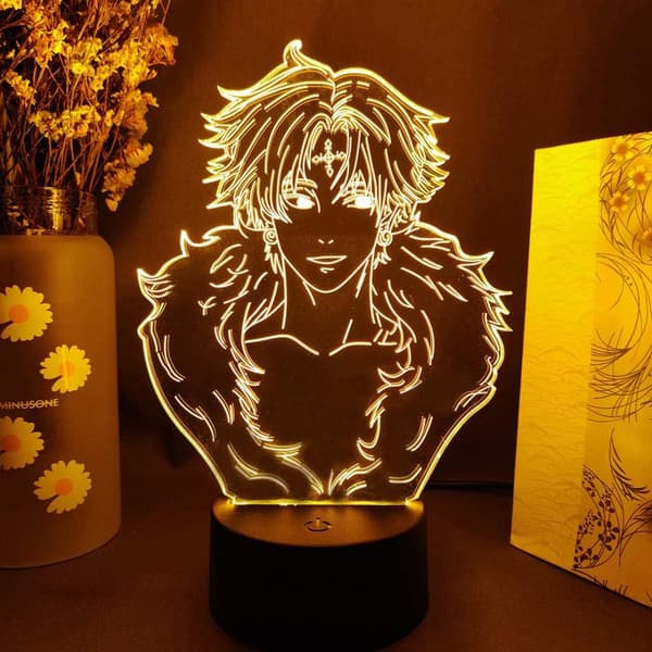 3D Nattlys 7 Farger Endrende LED Bordlampe CHROLLO LUCI