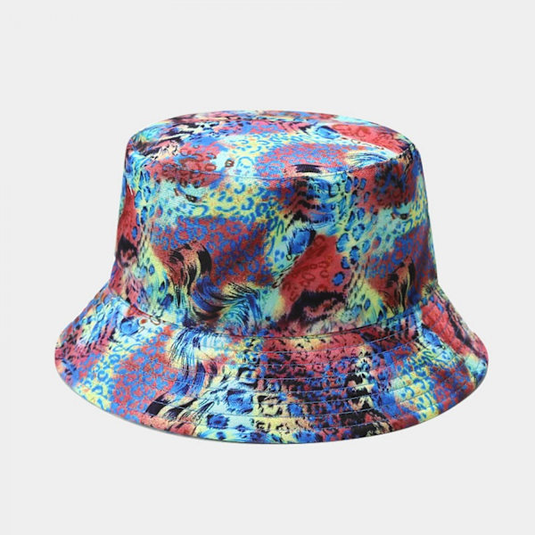 Hink med Tie Dye Vändbar Fiskare Sommar Strand Solhatt C