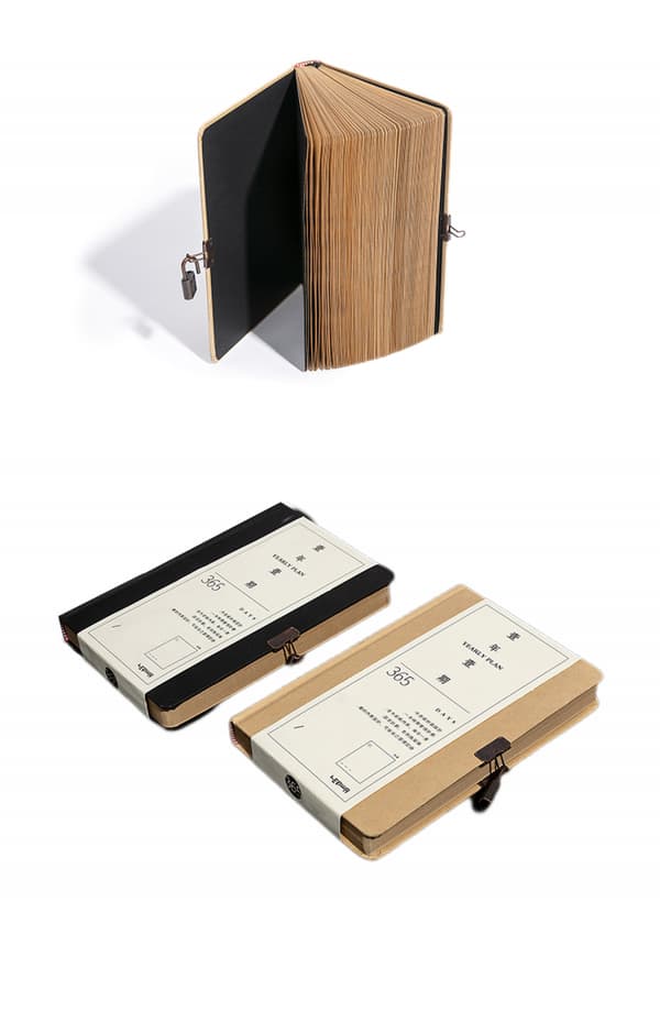 Retro 365 Dages Dagbog Notesblok Bog Journals Agenda Planner T