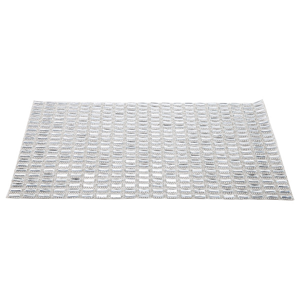 5*15mm Hvid Glas Rhinestone Trim Crystal Hotfix Strass Mesh Banding Sticker Appliques Sheet