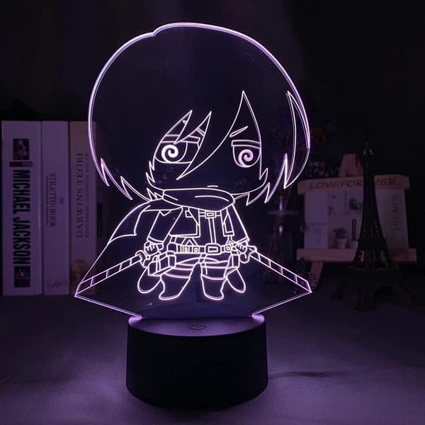 Attack on Titan 3D Anime Lamp Natt Levi Ackerman Illusion N