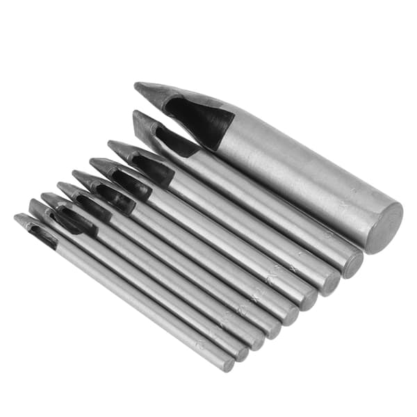 2mm 9stk Læder Oval Form Hulstans Sæt Cutter Hul DIY Værktøj