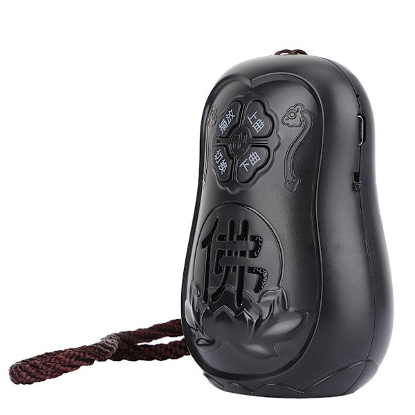 Populär praktisk Buddha-maskin Retro Delikat Hem Broadcast Chanting Maskin(Svart)