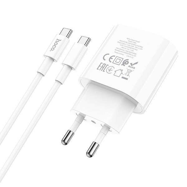 hoco. C94A enkelports PD20W laddare europeisk standard suita