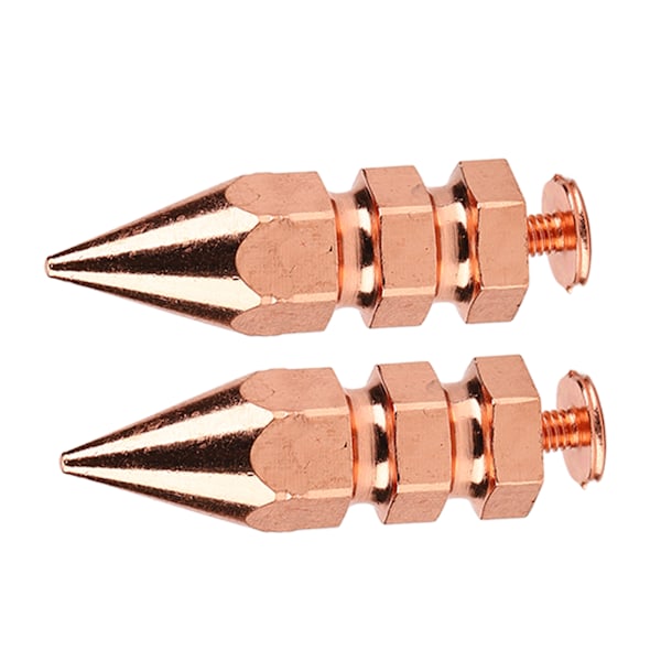 100 sett Rose Gold Spissede Metall Elektroplettering Burr Frie Klare Tråd DIY Messing Spikes Nagler Rock Nagler for Klær 9x30mm