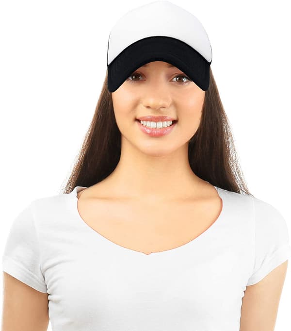 Tvåfärgad Trucker Hat Sommar Mesh Cap med Justerbar Snapbac H