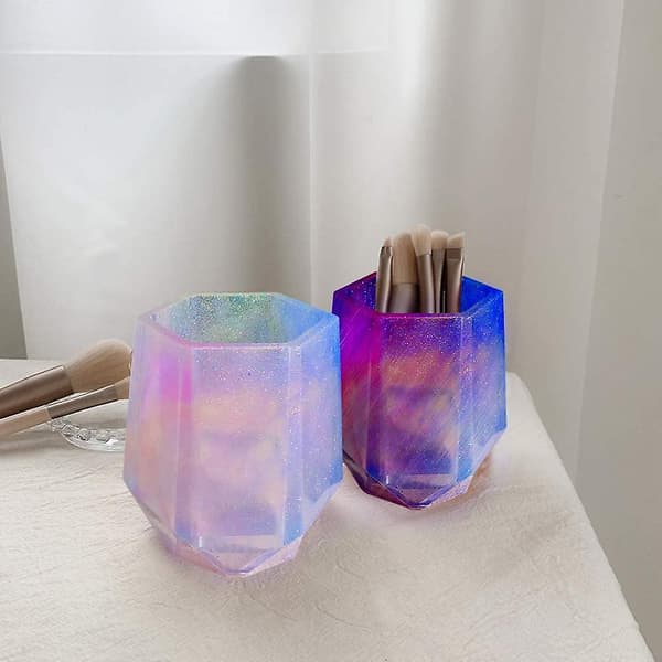 DIY Kop Resin Silikoneform, Håndværk Makeup Børsteholder Organ