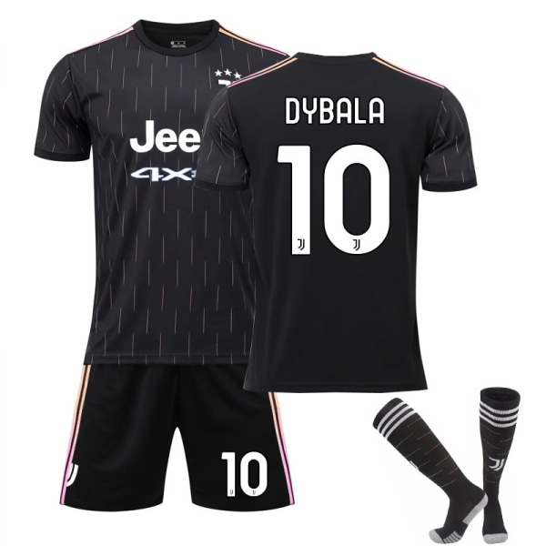 21-22 New Juventus Borta Black Meteor Barn Vuxna Fotbollströja Träningströja SuitXS