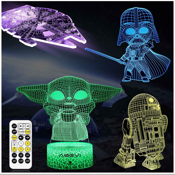 Star Wars Presenter, Star Wars Toys 7 Colors Changing Night Light