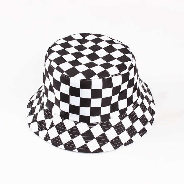 Dam Bucket Hat Fashion Rutmönster Bucket Hat Packable T