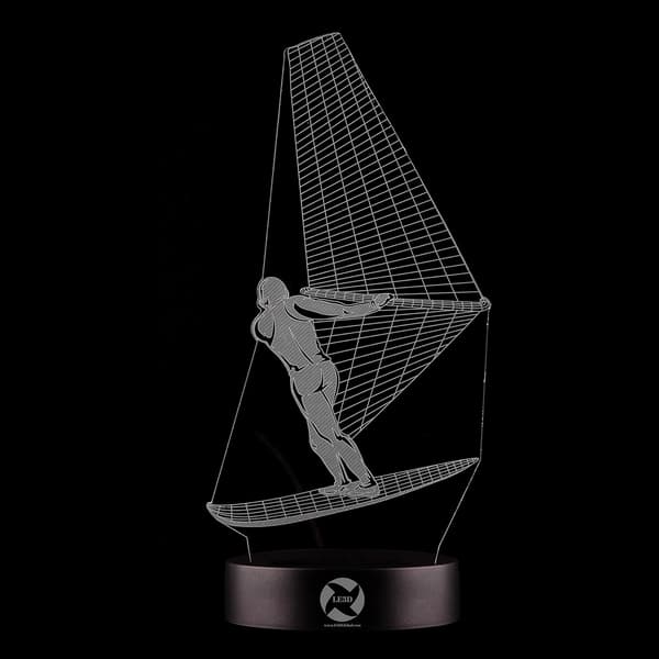 3D Optisk Illusions Natlampe - 7 LED Farveskiftende Lampe