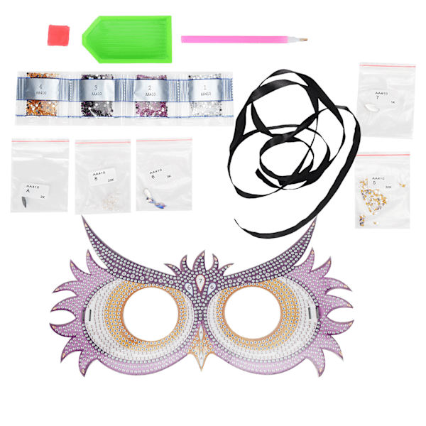 DIY Diamantmaleri Ansigtsbeskyttelse Kostumefest Dekoration Ansigtsbeklædning Kit (AA410)