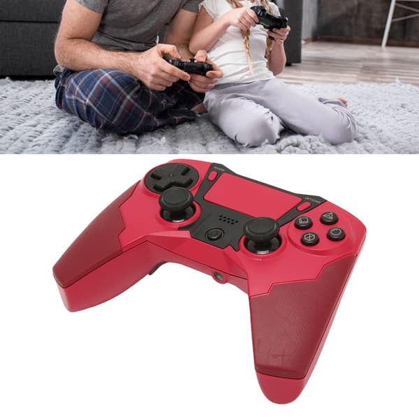 Bluetooth-controller med dobbelt vibration, 6-akset følsom trådløs gamepad joystick med LED-indikator til PS4 PC mobiltelefon