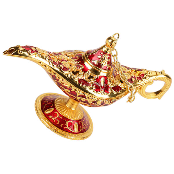 Metallskåret hul legendelampe hul Aladdin magisk ånd lys ønskepotte dekor (#1)