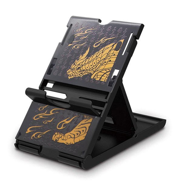 Bryterstativ for Nintendo med lagringsplasser for spillkort, justerbar, bærbar, sammenleggbar montering kompatibel med Nintendo Switch/Switch Lite/Switch OLED