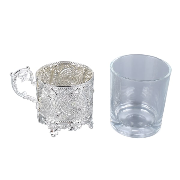 Legering Glas Ölmugg Matal Ölkrus Samlarobjekt Dekorativ Whiskymugg Drickmugg för Fars Dag Jul Födelsedag Sliver