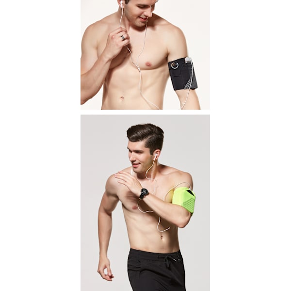 Universell sportarmband för alla mobiltelefoner. Telefonarmband för löpning, fitness och gymträning Passar telefoner upp till 7\"  Vit  L White L