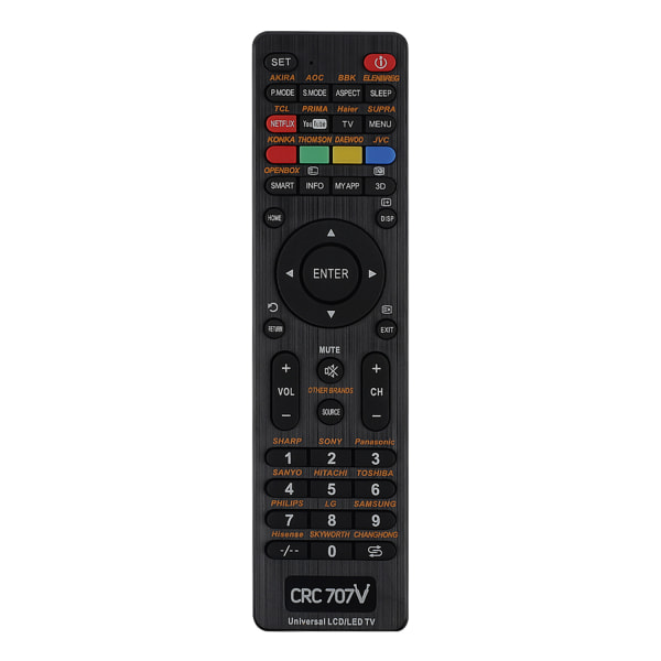 Universell TV-fjärrkontroll CRC707V för Samsung Sony LG Sany