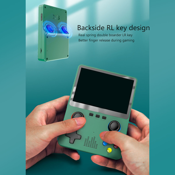 Håndholdt spillkonsoll Dual 3D joystick 3,5 tommers IPS-skjerm 11 simulator Retro bærbar spillkonsoll med 32 GB minnekort
