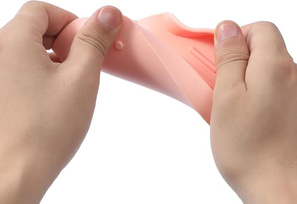 Silikone sæbeskål med afløbstud 4,9\"×3,2\" Multi-anvendelig organizer til badeværelse og køkkenvask Pink