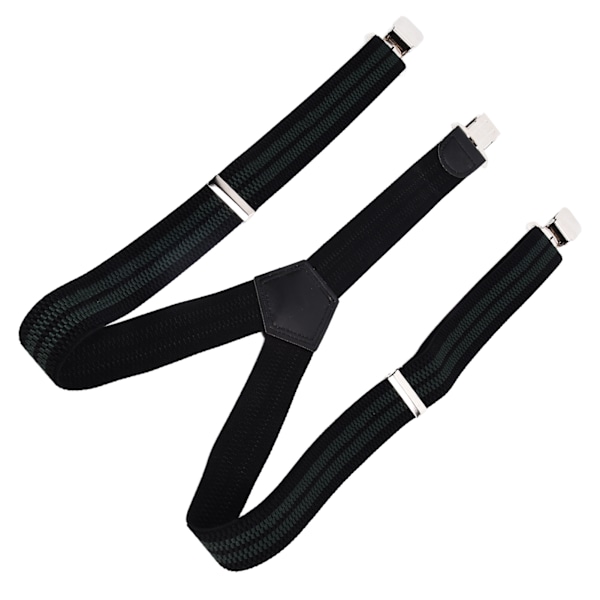 Herr Suspender Stark Fixering Justerbar Vacker Praktisk Fashionable Metallklämma Bred Suspender för Formell FestGrön
