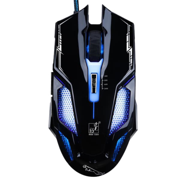 Kablet USB computer gaming mus, belyst mus med multi