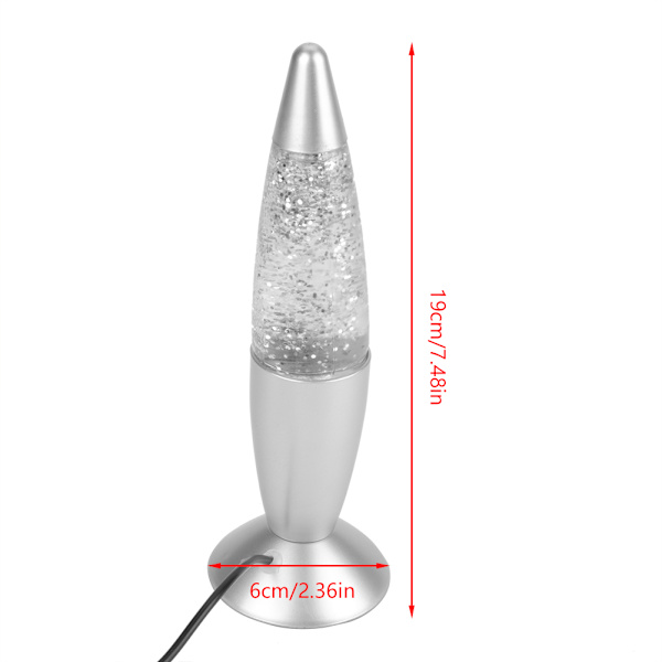 Lava Lampa LED Glitter Festljus Nattlampa Flerfärgad Färgväxlande