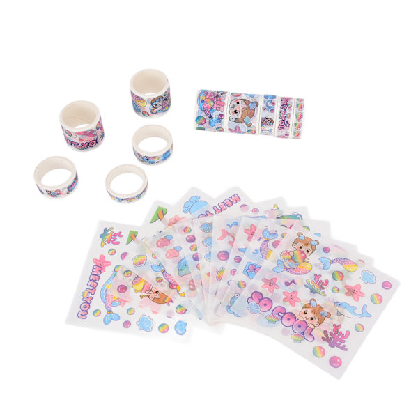 Washi Tape 3 forskellige størrelser Ingen rester Ingen skæring DIY Produktion Bærbar dekorativ tape