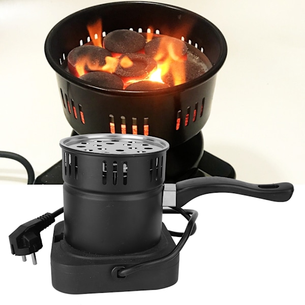 Elektrisk kullkomfyr Dobbelt lag Varmeplate Kullbrenner for Vannpipe Shisha Tilbehør