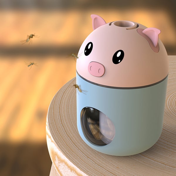 Myggavvisande nattlampa, säker, mild, bärbar, tecknad myggavvisande lampa för hem, utomhus, resor Pig Type