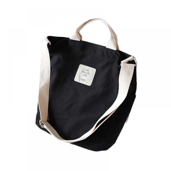 Kvinnor Canvas Tote Handväskor Casual Axelväska Arbetsväska Crossbody casual tyg shoppingväska（Svart）