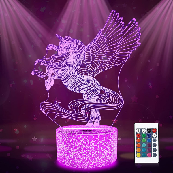 Unicorn Night Light 3D Illusion Light Animals Lamp